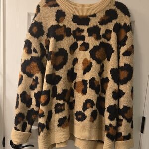 Leopard Print Women's Sweater